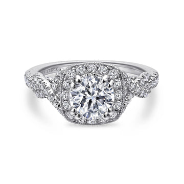 14KW Diamond Engagement Semi-Mount Ring, .72 CTW